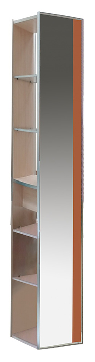 Шкаф-пенал зеркальный Misty Джулия 30 30х165 см, оранжевый