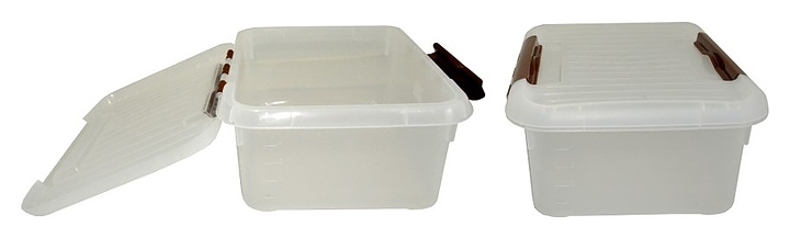 Контейнер для продуктов MGprof 1707 6 л с коричневым зажимом