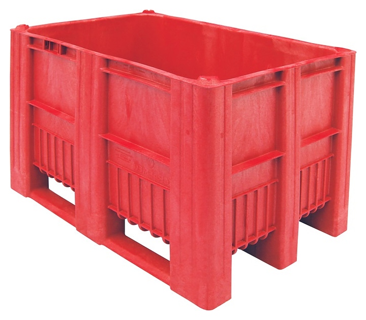 Контейнер ТАРА.РУ C-Box 1208 S (740) 1200х800х740 мм (сплошной на полозьях) красный