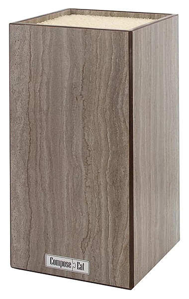 Подставка для ножей ComposeEat PDN120406KL6 12х12х24 см, травертин капучино