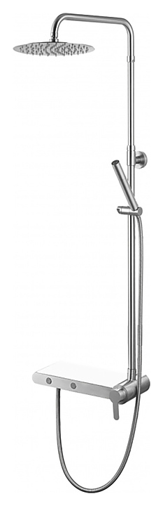 Стойка душевая Aquanet Steel V2 AF212-71S с полочкой