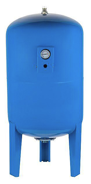 Гидроаккумулятор Unipump 300 л вертикальный, с манометром (нижнее подключение)