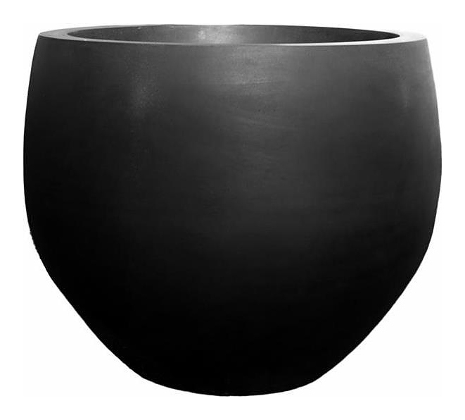 Кашпо Pottery Pots Jumbo orb (110х93 см) черное матовое