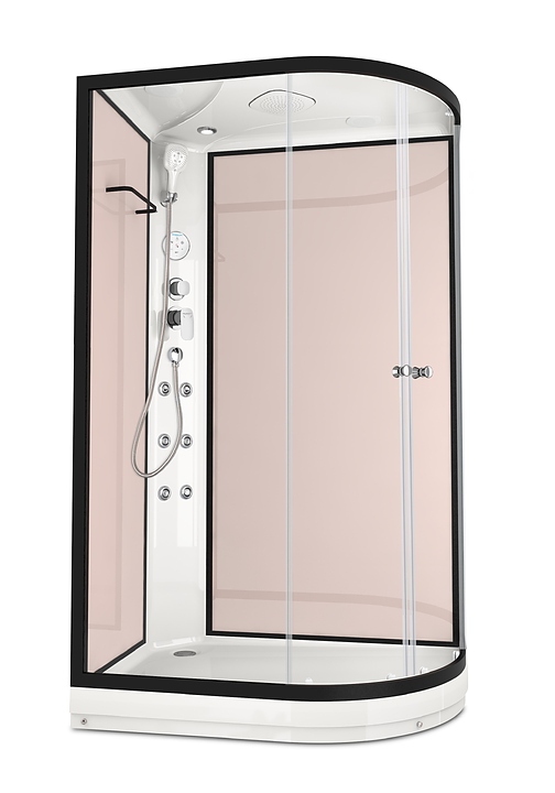 Душевая кабина с гидромассажем и блоком управления Domani-Spa Delight 128 L DS01D128LLPcCl10 120х80 см