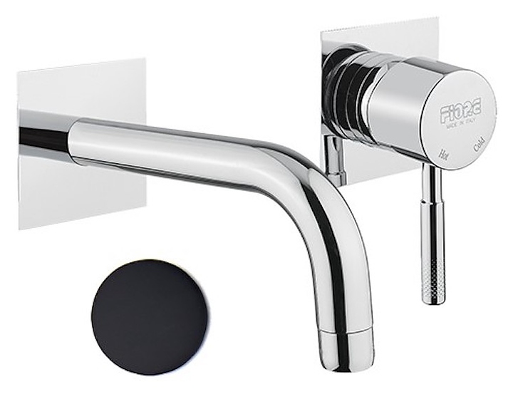 Смеситель для раковины встраиваемый настенный Fiore Xenon 44NN5227 черный