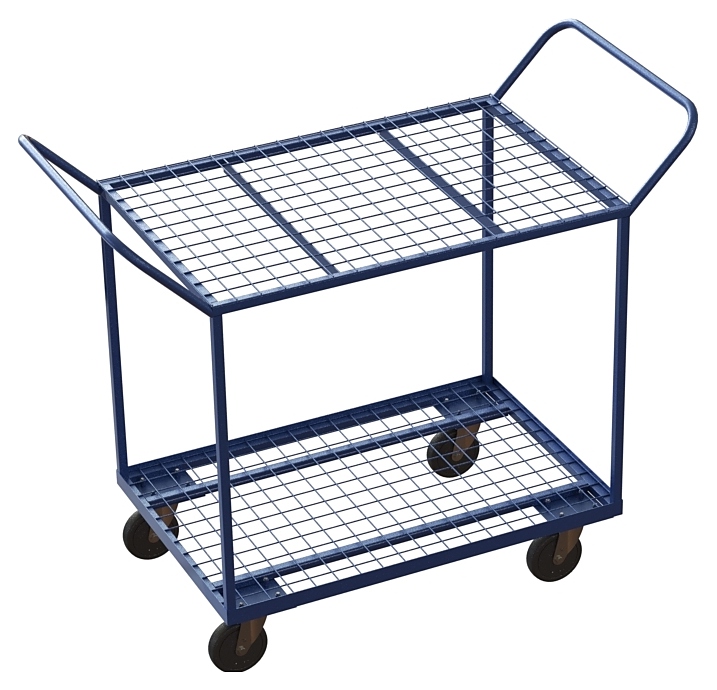 Тележка платформенная MetallCart OZ14 с сетчатыми полками