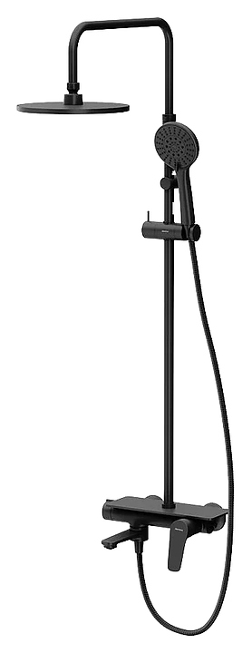 Душевая система Damixa Jupiter 977730300 с полочкой, черный