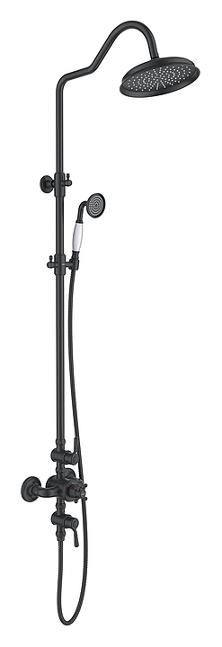 Душевая система термостатическая Aquatek Классик AQ2563MB черный матовый