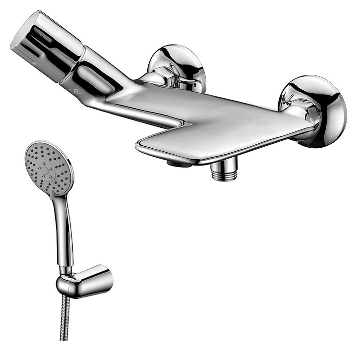 Смеситель для ванны и душа LEMARK Wing LM5302C с коротким монолитным изливом, хром