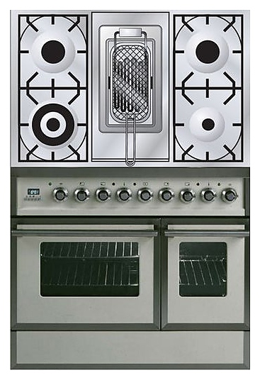 Газовая плита с духовым шкафом ILVE QDC-90RW-MP