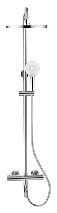 Душевая система Bronze de Luxe Scandi 11060C с термостатом, хром