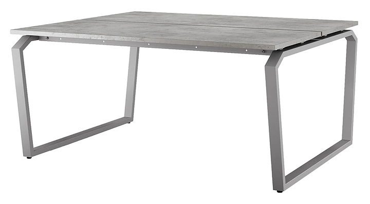 Стол офисный КОБОР TB/2-120/120 aluminum/chicago