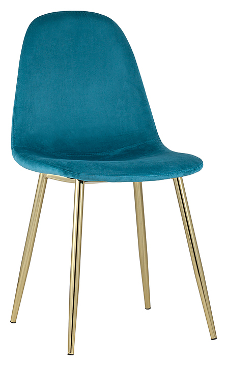 Стул Stool Group Валенсия велюр аквамарин золотые ножки