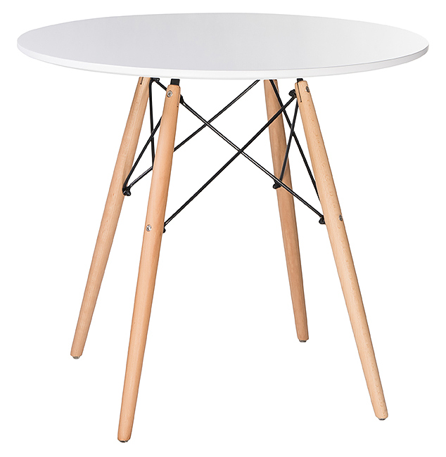 Стол обеденный DOBRIN 108-TD-LMZL CHELSEA`80 (белый, светлый бук)