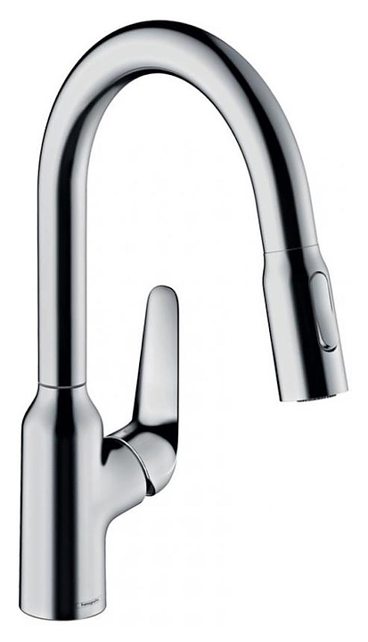 Смеситель для кухни Hansgrohe HG M42 180 Focus 71801000 с вытяжным душем, хром