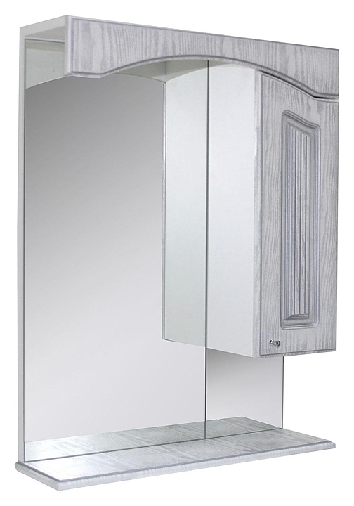Шкаф зеркальный Mixline Крит-60 60х80 см патина серебро