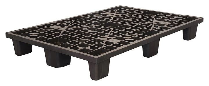 Паллет ТАРА.РУ TR 1208 L ВС 1200x800х160 мм (перфорированный на 9 ножках) черный