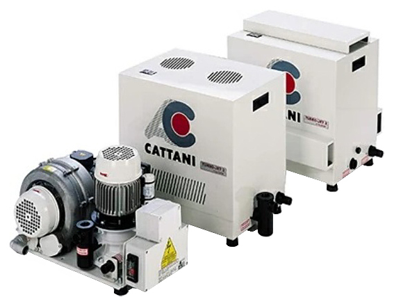 Аспиратор стоматологический Cattani Turbo-Jet1 в кожухе для влажной аспирации на 1 установку