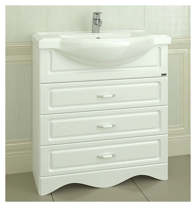 Тумба под раковину СаНта Верона 80 напольная, 3 ящика