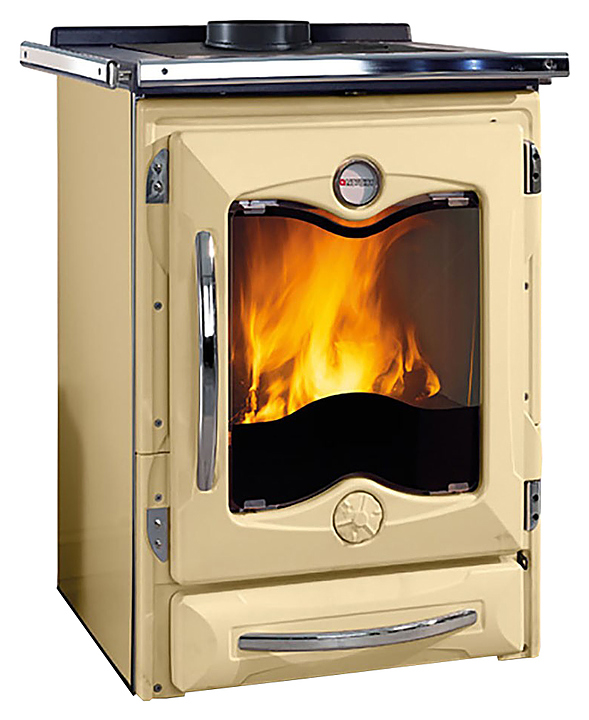 Дровяная печь-камин La Nordica TermoCucinotta Evo D.S.A. кремовая