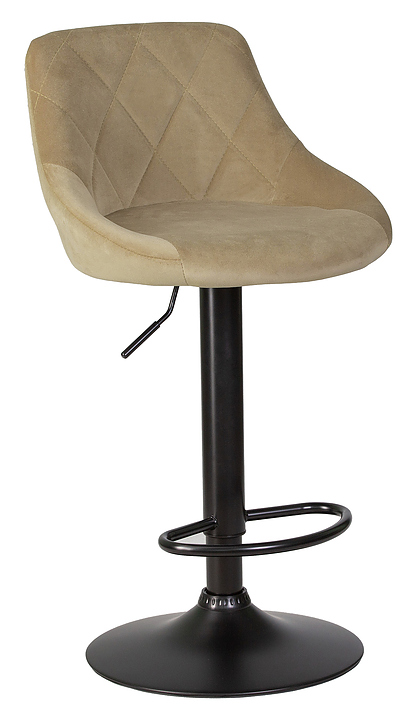 Стул барный DOBRIN 5007-LM-N LOGAN BLACK (мокко велюр, черный) 2 шт.