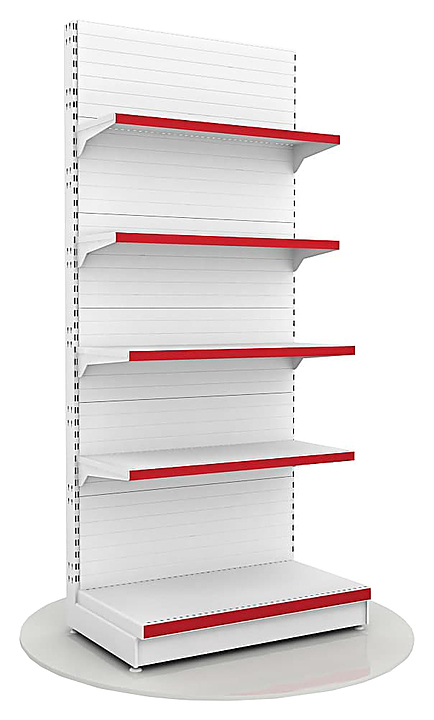 Стеллаж пристенный Стандес L=1000, H=2250, G=400 с полками 400 мм