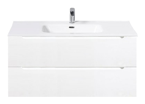 Тумба с раковиной BelBagno ETNA-1000-2C-SO-BL-P + BB1000ETL белый глянцевый