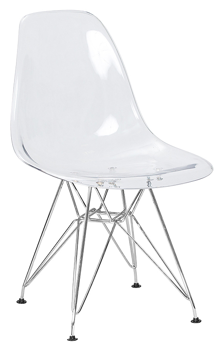 Стул обеденный DOBRIN 638APС-LMZL-N DSR CASPER (прозрачный, хром) 4 шт.
