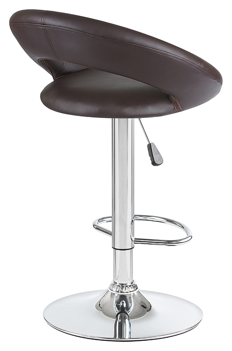 Стул барный DOBRIN 5001-LM MIRA (коричневый, хромированная сталь)