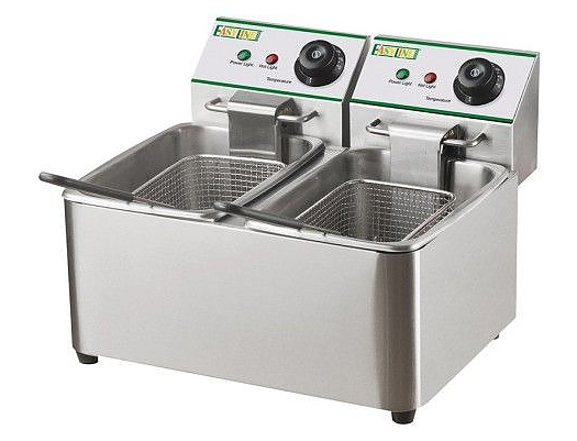 Электрическая фритюрница FIMAR Easyline FY44L 4+4 л настольная, нержавеющая сталь