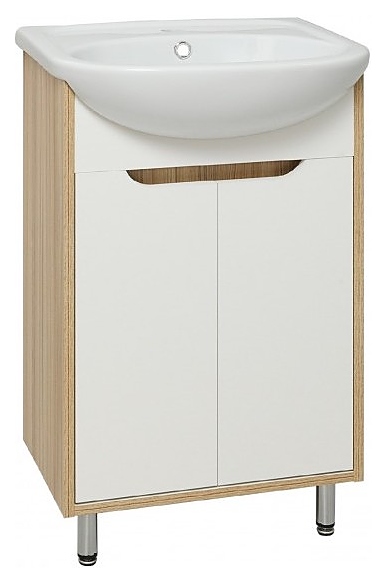 Тумба под раковину Runo Эко 50 белый, лиственница
