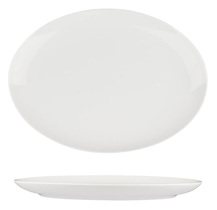 Блюдо овальное Noble Fine Plus 093222A 21х15.2 см h 2 см, белый