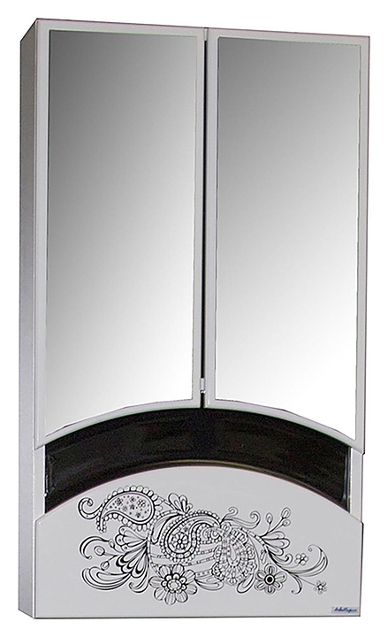 Шкаф зеркальный Mixline Радуга-46 46х80 см цветы, белый