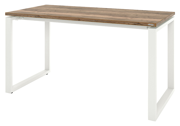 Стол офисный прямой ZAMM Зета 60х30 ТР 1400х700, дуб галифакс олово/белый матовый