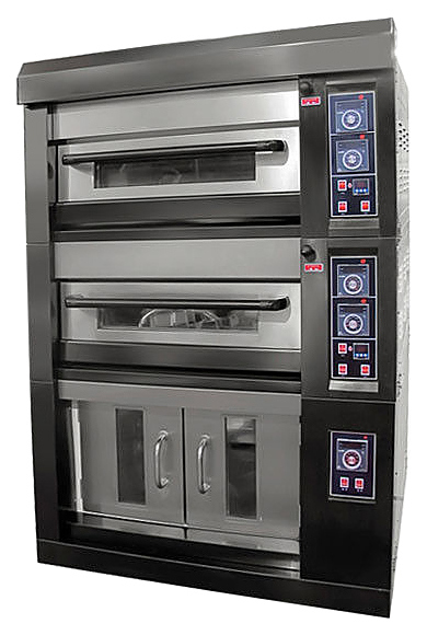 Печь хлебопекарная SILVER 248 F газ + каменный под (2 яруса) + пароувлажнение