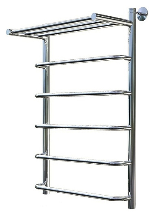 Полотенцесушитель водяной с полочкой Тругор Идеал НК 1 П 80х40 см (без углов), хром