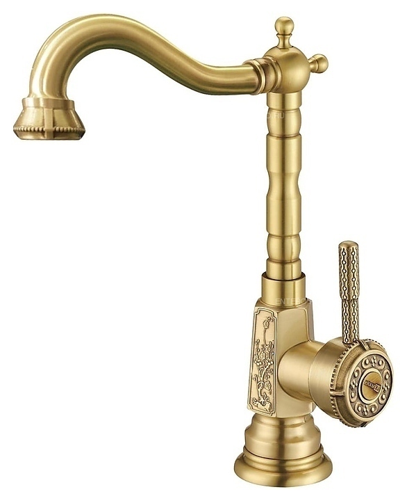 Смеситель для кухни LEMARK Jasmine LM6605B с высоким поворотным изливом, бронза