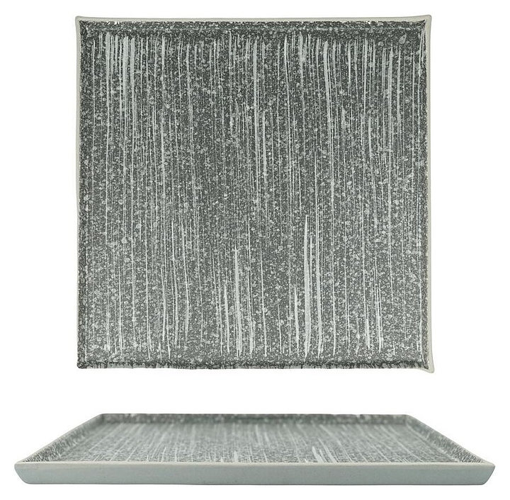 Тарелка квадратная P.L. Proff Cuisine Dark Stone Untouched Taiga 81221906 200х200 мм