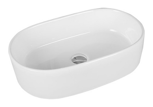 Раковина накладная Mira MR-5635 56х35 см, без отв. под смеситель, керамика