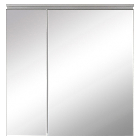 Шкаф зеркальный De Aqua Алюминиум 70 70х76,5 см с подсветкой, серебро
