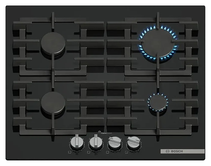 Варочная панель газовая Bosch PPP6A6I40R черное стекло