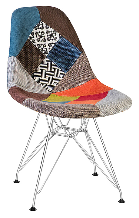 Стул обеденный DOBRIN 638APP-LMZL DSR (мозаика, хром)