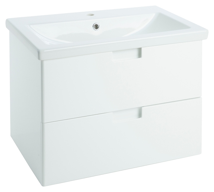 Тумба под раковину Bellezza Пегас 70 с 2 ящиками, белая