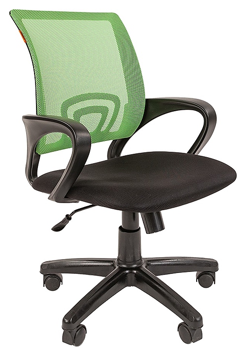 Кресло офисное Chairman 696 BLACK, черно-зеленое