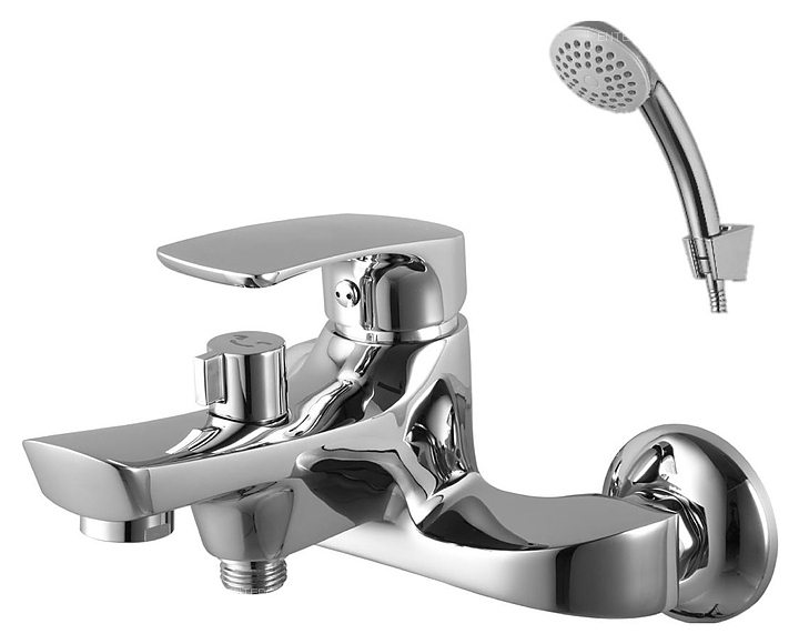Смеситель для ванны и душа LEMARK plus Shape LM1712C с коротким фиксированным изливом, хром