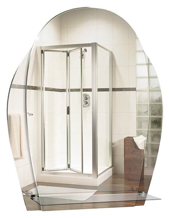 Зеркало Mixline Дельфин 44,5х58 см с полкой