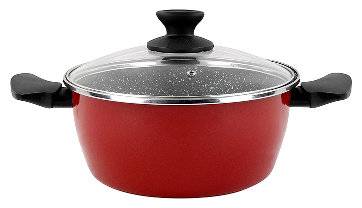 Кастрюля Vitrinor Cerise Pierre 24 с крышкой, низкая