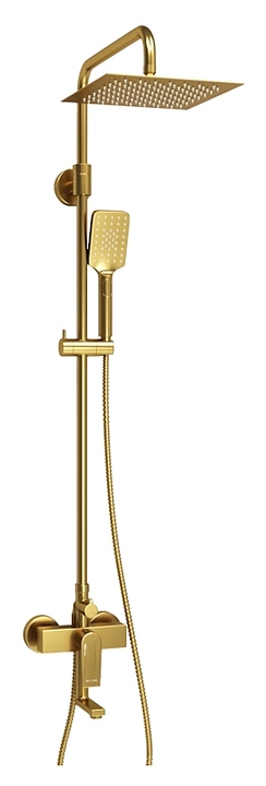 Душевая система со смесителем Wasserkraft A155.198.201.BG матовое золото