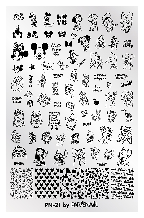 Пластина для стемпинга ParisNail PN-21 (95х145 мм)