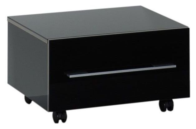 Тумба подкатная Aquanet Верона 58 черная, 1 ящик